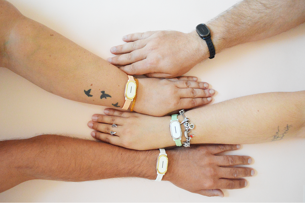 Bond Touch 4 bracelets on wrists